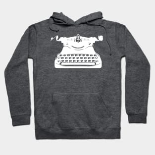 White Typewriter Hoodie